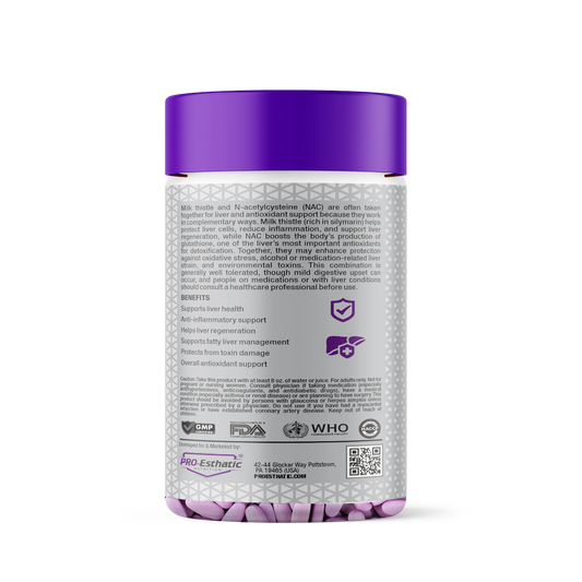 Pro Esthatic Milk Thistle+NAC 60 Tablets | Platinum Series