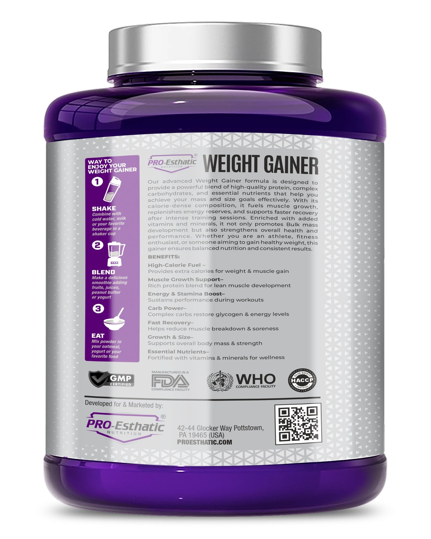 Pro Esthatic Weight Gainer 6lbs (2.72kg) | Platinum Series
