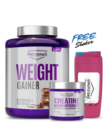 Pro Esthatic Weight Gainer 6lbs and Creatine Monohydrate 300gm | Platinum Series