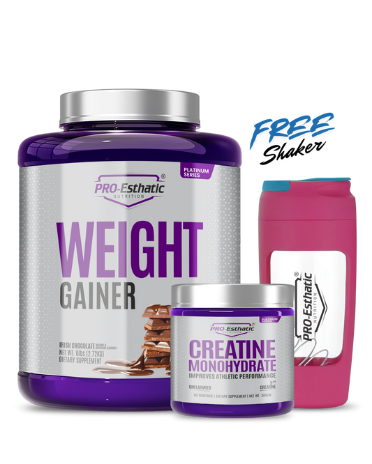 Pro Esthatic Weight Gainer 6lbs and Creatine Monohydrate 300gm | Platinum Series