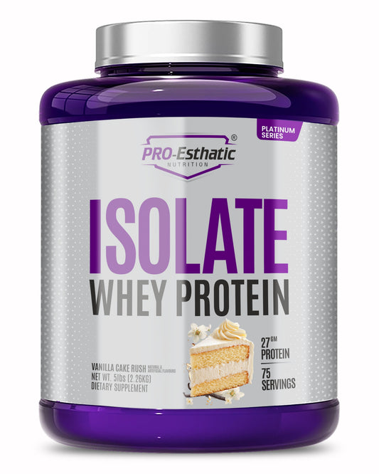 Pro Esthatic Isolate Whey Protein – 27g Protein 5lbs (2.26kg) 75 Servings | Platinum Series