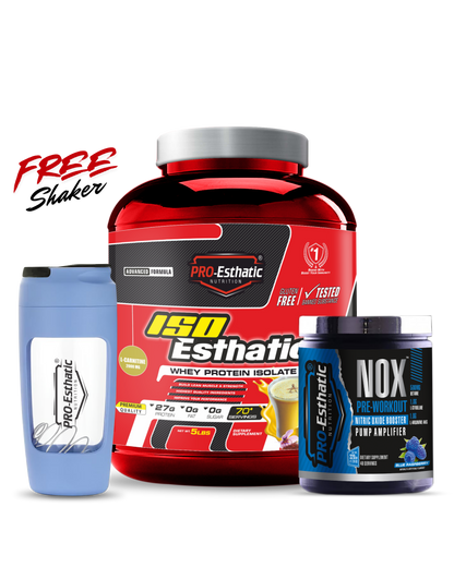 Pro Esthatic Iso Esthatic 5lbs and NOX pre Workout 40 Servings