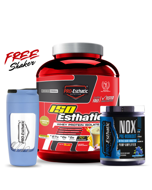 Pro Esthatic Iso Esthatic 5lbs and NOX pre Workout 40 Servings