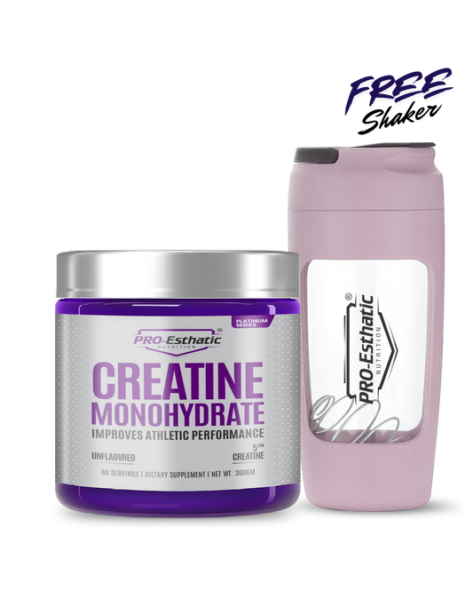 Pro Esthatic Creatine Monohydrate Unflavoured 300gm 60 Servings | Platinum Series