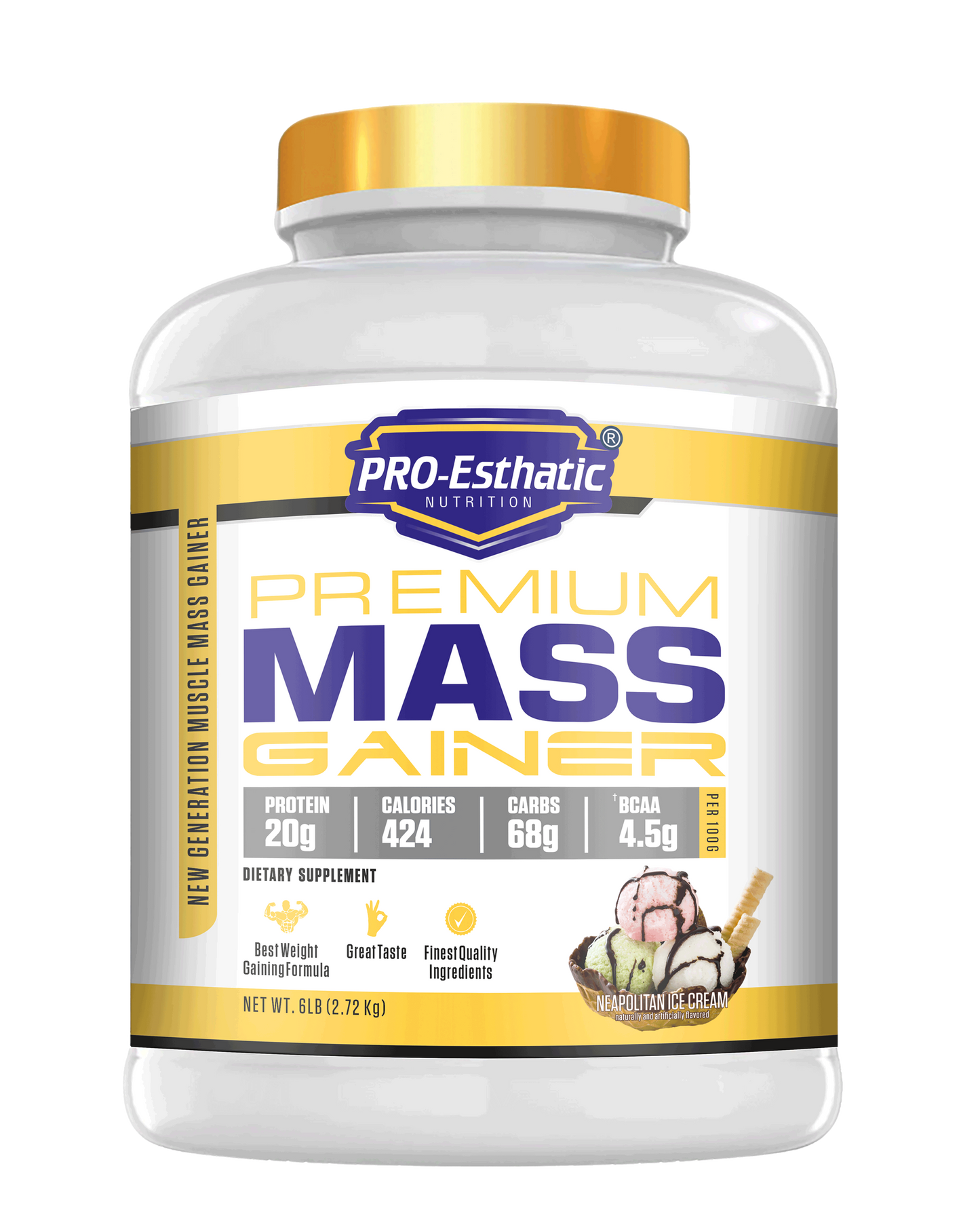 Pro Esthatic Premium Mass Gainer 6lb with Liver Detox 90 Tablets