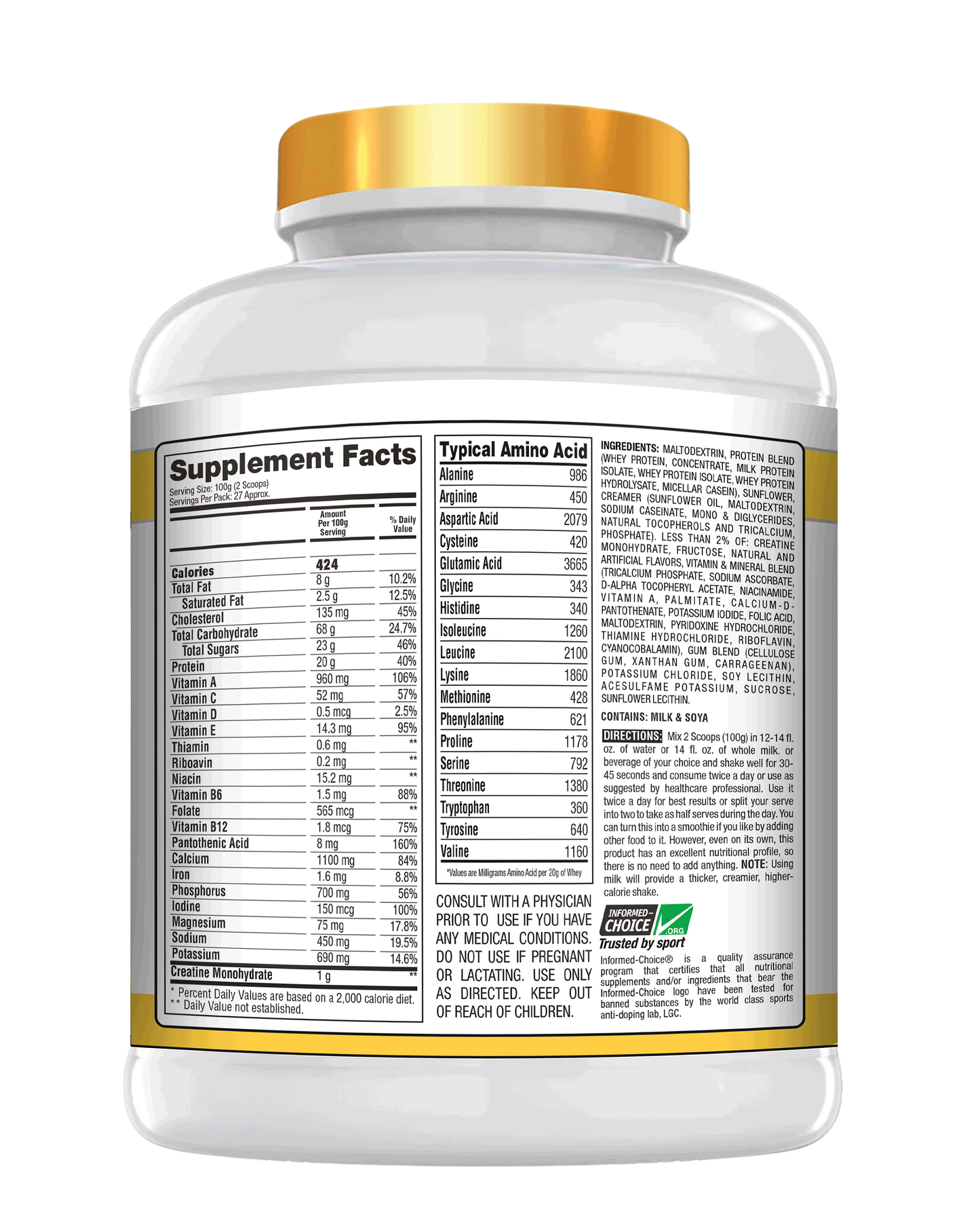 Pro Esthatic Premium Mass Gainer 6lb with Liver Detox 90 Tablets