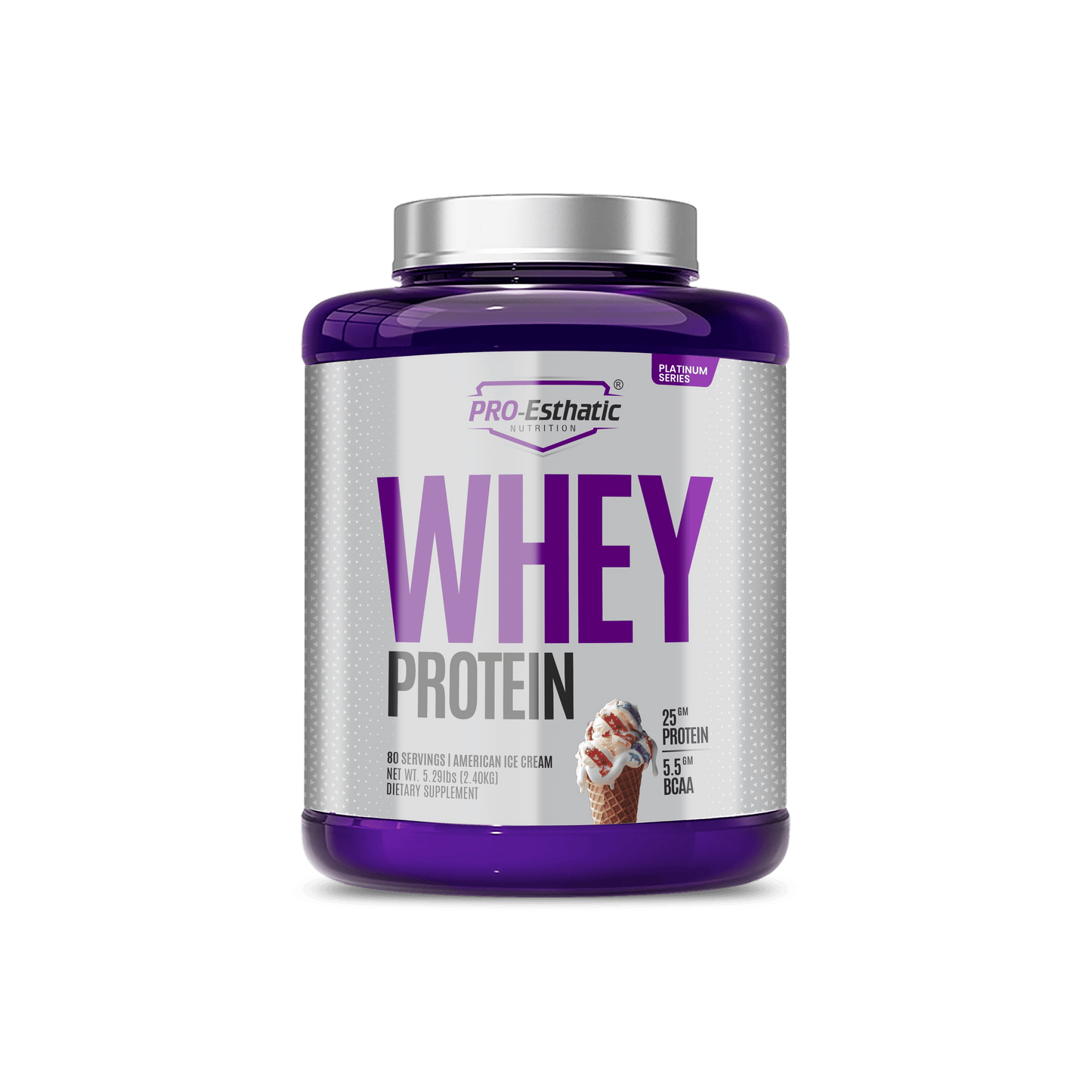 Pro Esthatic Whey Protein 25g Protein 80 Servings 5.29lbs (2.40kg) | Platinum Series