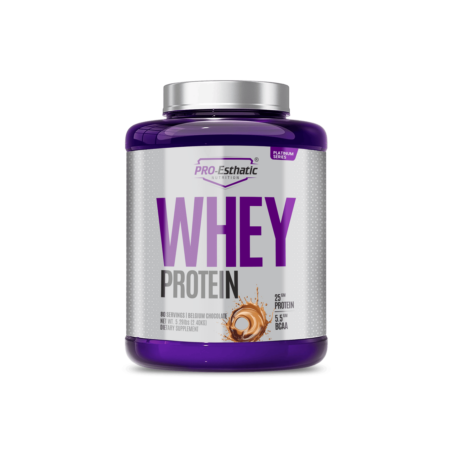 Pro Esthatic Whey Protein 25g Protein 80 Servings 5.29lbs (2.40kg) | Platinum Series