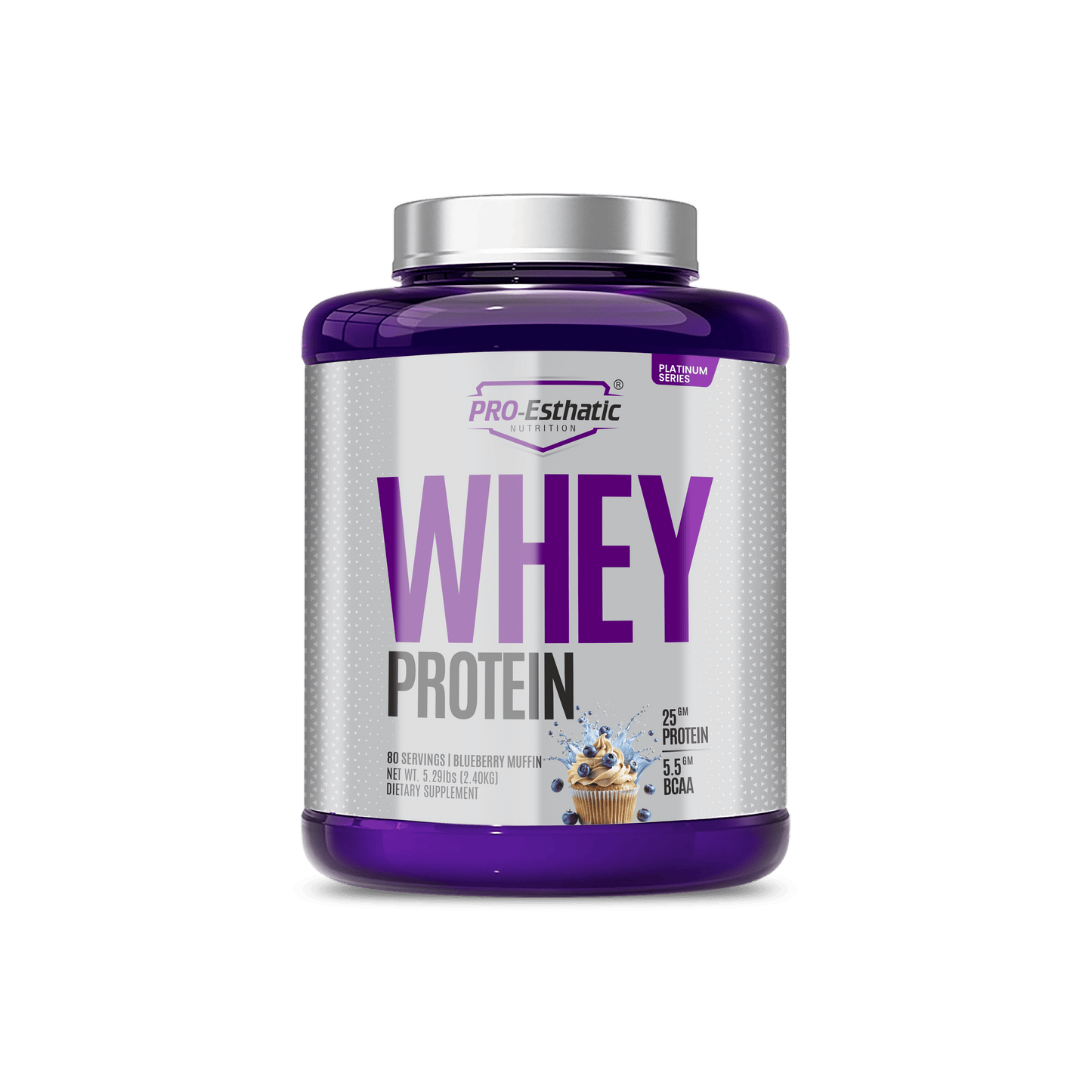 Pro Esthatic Whey Protein 25g Protein 80 Servings 5.29lbs (2.40kg) | Platinum Series