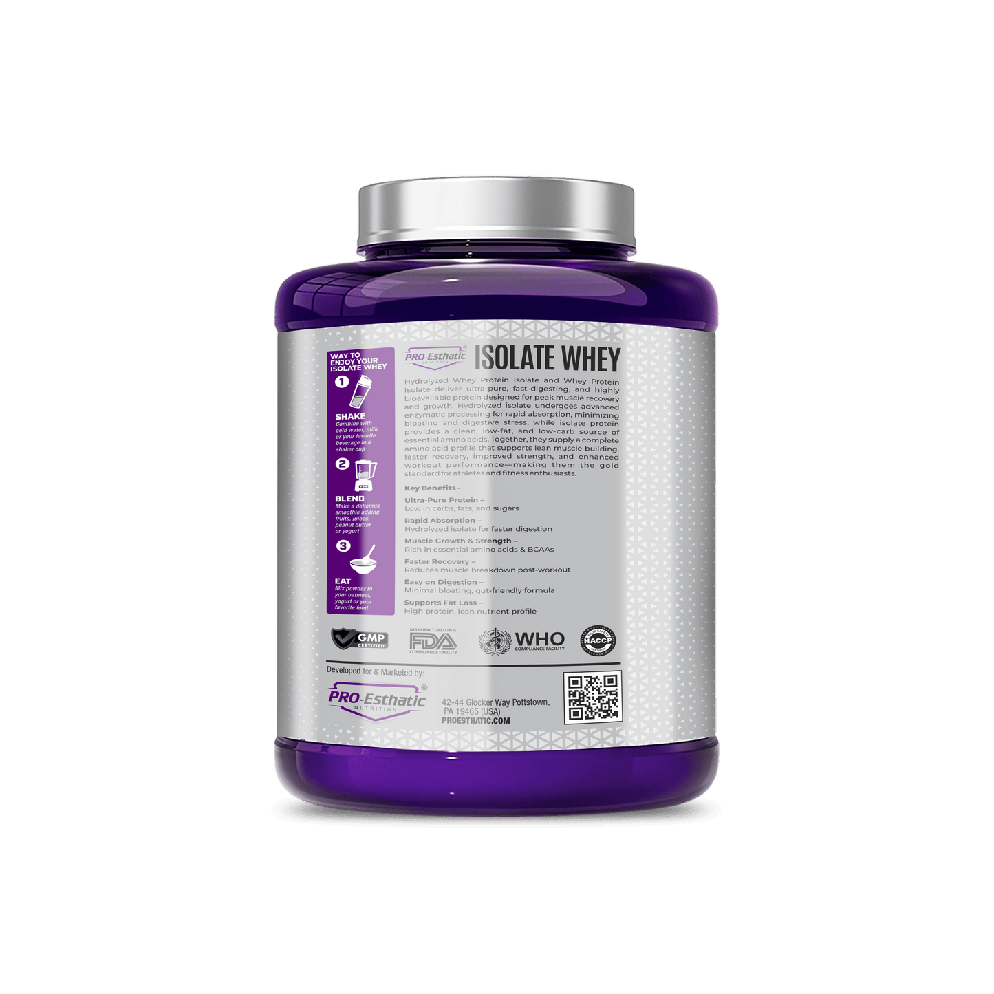 Pro Esthatic Isolate Whey Protein – 27g Protein | Platinum Series