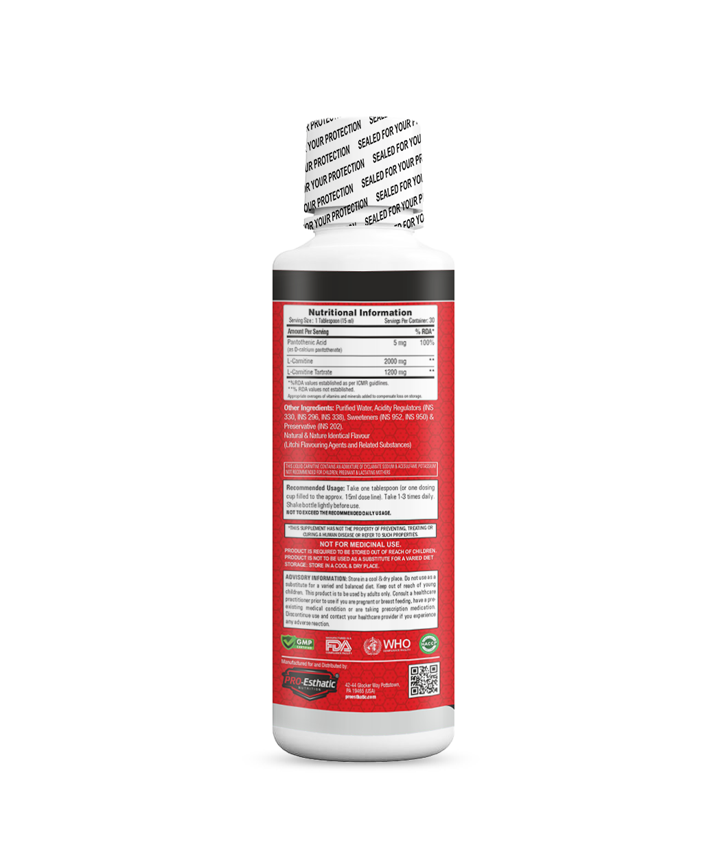 rda l-carnitine AM Nutrition L-Carnitine Liquid 3500mg 450ml (30 Servings) HK Vitals Fat Burner with