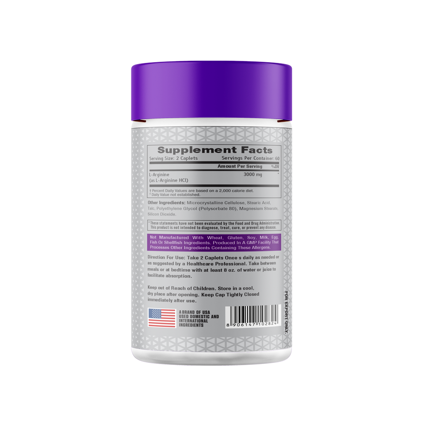 Pro Esthatic L-Arginine 3000Mg Essentials 120 Caplets | Platinum Series