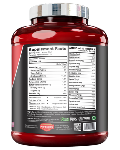 Pro Esthatic Whey Protein 5lbs with L-ARGININE, 1500mg
