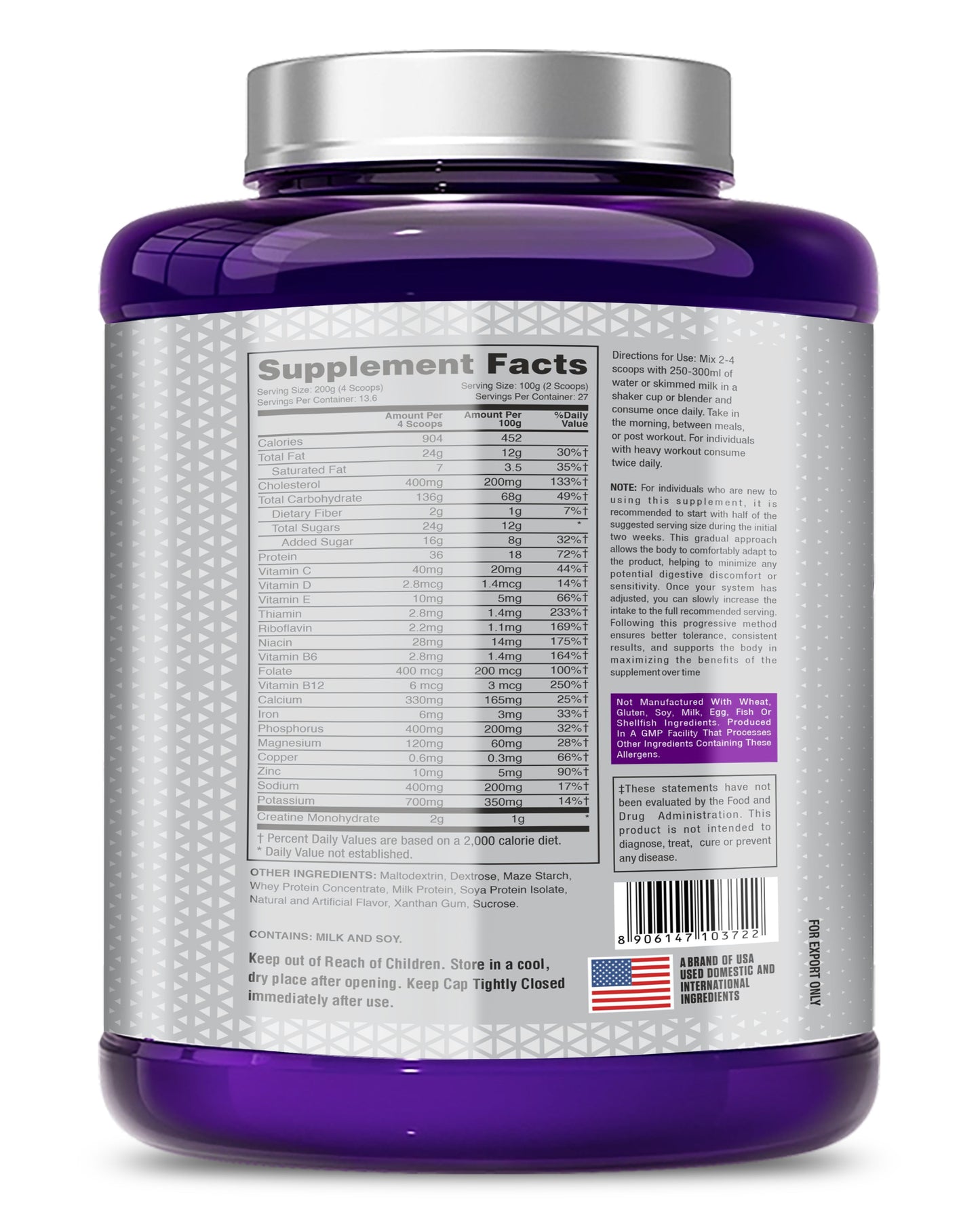 Pro Esthatic Weight Gainer 6lbs (2.72kg) | Platinum Series