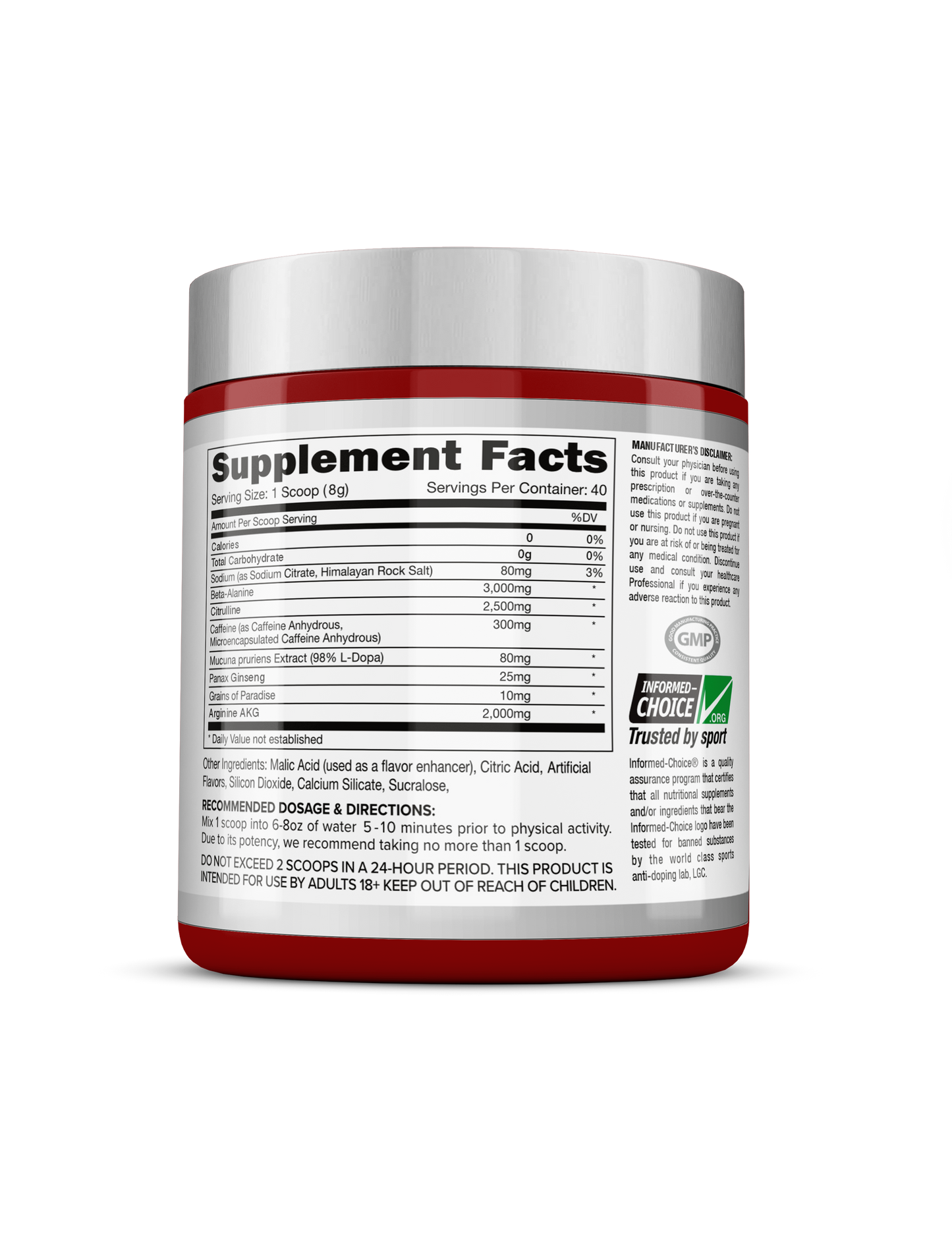 Pro Esthatic Psycho Pre-Workout 0.66lbs (300gm) 40 Servings