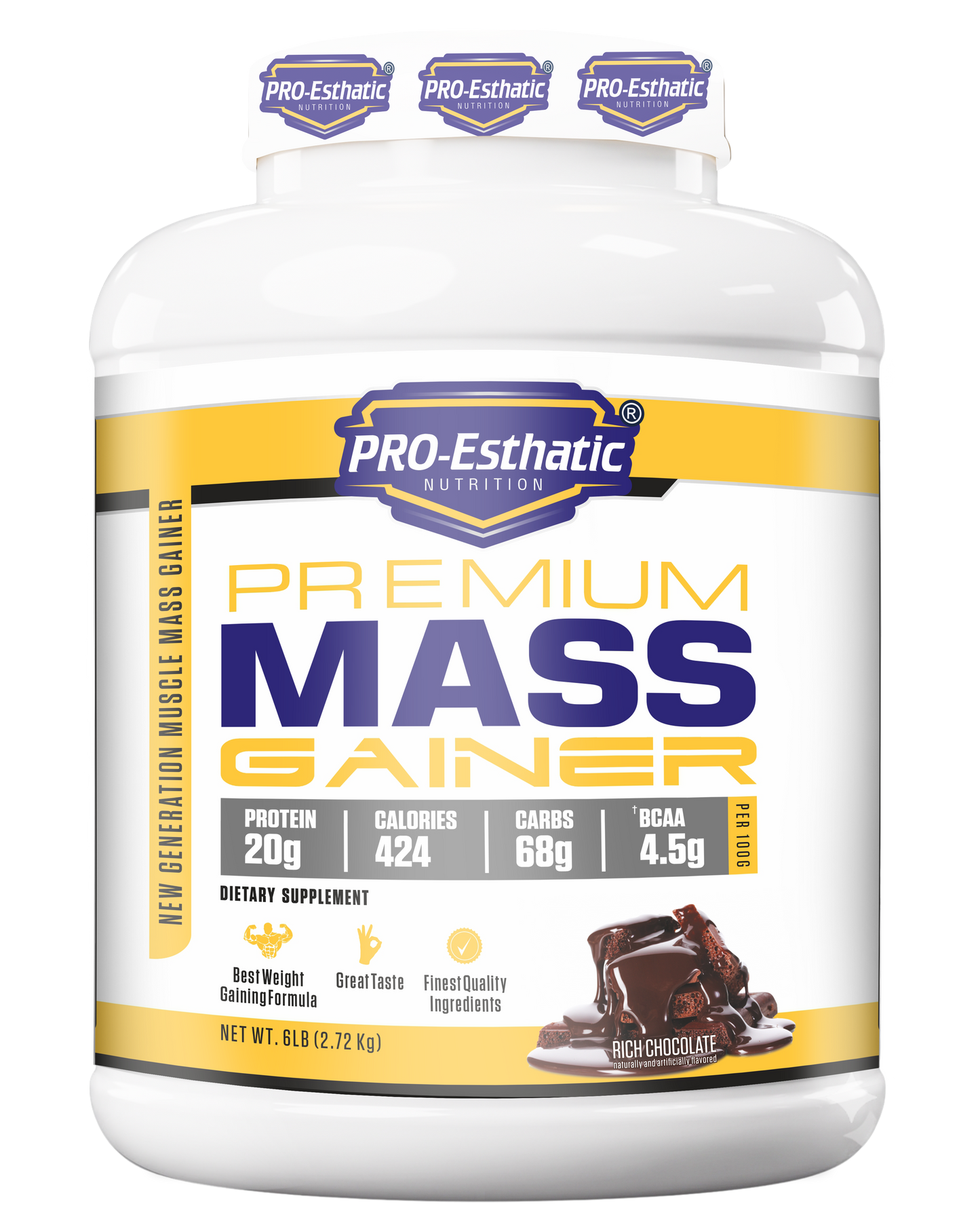 Pro Esthatic Premium Mass Gainer 6lb with Liver Detox 90 Tablets