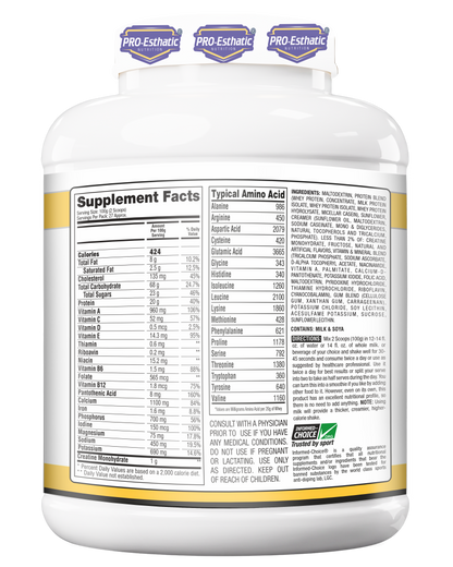 Pro Esthatic Premium Mass Gainer 6lb with Liver Detox 90 Tablets